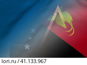 Saint Lucia and Papua New Guinea state flag international negotiation PNG LCA. Стоковая иллюстрация, иллюстратор Кабак Дмитрий / Фотобанк Лори