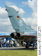 BERLIN, GERMANY - JUNE 02, 2016: Detail of multirole and strike aircraft Panavia Tornado IDS. German Air Force (Luftwaffe). Exhibition ILA Berlin Air Show 2016. Редакционное фото, фотограф Sergey Kohl / Фотобанк Лори