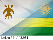 Lesotho and Rwanda official flag international contract RWA LSO. Стоковая иллюстрация, иллюстратор Кабак Дмитрий / Фотобанк Лори