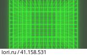 Green neon cube. Стоковая иллюстрация, иллюстратор Роман Будников / Фотобанк Лори