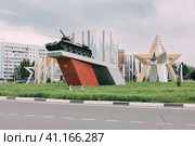 Танк Т-34, Кемерово (2023 год). Редакционное фото, фотограф Андрей Доронченко / Фотобанк Лори