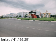 Танк Т-34, Кемерово (2023 год). Редакционное фото, фотограф Андрей Доронченко / Фотобанк Лори