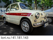 BERLIN - JUNE 18, 2022: City car Fiat Abarth 600. Classic Days Berlin. Редакционное фото, фотограф Sergey Kohl / Фотобанк Лори
