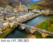 Stone houses of Estaing. Стоковое фото, фотограф Яков Филимонов / Фотобанк Лори