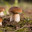 A noble, royal mushroom. White mushroom boletus. Porcini mushrooms in the spruce forest. Beautiful texture of nature background. Стоковое фото, фотограф Photojuli / Фотобанк Лори