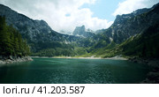 View of Dachstein from the lake Hinterer Gosausee lake, Upper Austria. Стоковое фото, фотограф Igor Tichonow / Фотобанк Лори