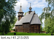 Деревянная церковь Всемилостивого Спаса в Костроме, Россия (2020 год). Редакционное фото, фотограф Светлана Корнякова / Фотобанк Лори