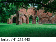 Ruins of Eldena Abbey (Hilda Abbey) - is a former Cistercian monastery near the present town of Greifswald in Mecklenburg-Vorpommern, Germany (2021 год). Стоковое фото, фотограф Sergey Kohl / Фотобанк Лори