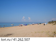 Beach in Blagoveschenskaya on the Black Sea, Krasnodar Territory. Стоковое фото, фотограф Леонид Еремейчук / Фотобанк Лори