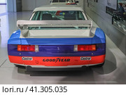 BMW 320i E21 rear view. The car took part in Group 5 in the late '70s. BMW Museum showroom (2011 год). Редакционное фото, фотограф Воловодов Владимир / Фотобанк Лори
