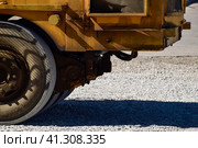 The front of the tractor compactor. Industrial machine. Стоковое фото, фотограф Леонид Еремейчук / Фотобанк Лори
