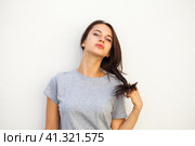 Sad brunette woman. Стоковое фото, фотограф Андрей Аркуша / Фотобанк Лори