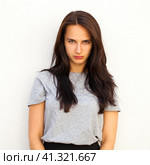 Sad brunette woman. Стоковое фото, фотограф Андрей Аркуша / Фотобанк Лори