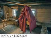 Peasant life. Exhibition at the Malye Korely Museum, Arkhangelsk Region (2016 год). Стоковое фото, фотограф Анна Кривицкая / Фотобанк Лори