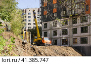 Строительство нового современного микрорайона. Липецк. (2023 год). Стоковое фото, фотограф Евгений Будюкин / Фотобанк Лори