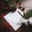 Christmas background made of white paper with a place for your text. Flat layout, top view, generated by AI. Стоковое AI-изображение, AI-художник Мария Шадрина / Фотобанк Лори