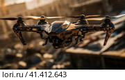 Combat FPV drone. Стоковое AI-изображение, AI-художник Кирилл Черезов / Фотобанк Лори