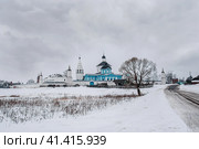 Бобреневский монастырь Коломна Московской области, Россия. Осенний пейзаж со старым монастырем. Достопримечательности (2012 год). Стоковое фото, фотограф Оксана Медведева / Фотобанк Лори