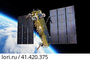 Modern navigation satellite. Стоковая иллюстрация, иллюстратор Александр Володин / Фотобанк Лори