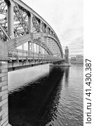 Saint Petersburg, Russia. Bolsheokhtinsky bridge. (2016 год). Стоковое фото, фотограф Григорий Евдокимов / Фотобанк Лори