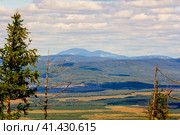 South Ural, Ural mountains in summer. Sunset in the mountains. The top of the mountain range. Summer day. Стоковое фото, фотограф Акиньшин Владимир / Фотобанк Лори