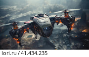 Combat FPV drone. Стоковое AI-изображение, AI-художник Кирилл Черезов / Фотобанк Лори