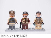 RUSSIA, May 16, 2018. Constructor Lego Star Wars. Various mini-figures from different episodes of the saga. Редакционное фото, фотограф Андрей Аркуша / Фотобанк Лори