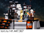 RUSSIAN, April 03, 2018. Constructor Lego Star Wars. Darth Vader and Bounty Hunters. Редакционное фото, фотограф Андрей Аркуша / Фотобанк Лори