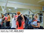 Rewarding of participants in cross-fights. Fitness Hall Stan. Cross-match competitions dedicated to the birthday of the gym. Стоковое фото, фотограф Леонид Еремейчук / Фотобанк Лори