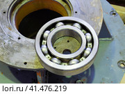 Friction bearing. Detail of an asynchronous electric motor. Repa. Стоковое фото, фотограф Леонид Еремейчук / Фотобанк Лори
