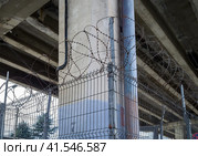 Зашита опор моста от прониконовения. Стоковое фото, фотограф Вячеслав Палес / Фотобанк Лори