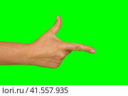 Gestures pack. Female hand touching, clicking, tapping and swiping on chromakey green screen. Zoom in, zoom out. Close up. 4K Footage Pack. Using for a smartphone, tablet pc or a touch screen devices. Стоковое фото, фотограф Марина Демидюк / Фотобанк Лори