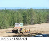 Truck and excavator. Стоковое фото, фотограф Леонид Еремейчук / Фотобанк Лори