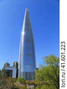 Lotte World Tower - небоскреб в Сеуле, Южная Корея (2018 год). Редакционное фото, фотограф Римма Тельнова / Фотобанк Лори