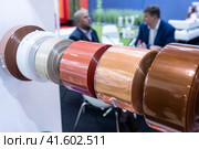 Полиамидная (пластиковая) оболочка для набивочного оборудования для мясных и молочных производств (2023 год). Редакционное фото, фотограф Сайганов Александр / Фотобанк Лори