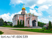 Село Пощупово Рыбновского района Рязанской области. Собор Успения Пресвятой Богородицы в Иоанно-Богословском монастыре (2023 год). Редакционное фото, фотограф Зобков Юрий / Фотобанк Лори