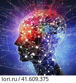 neurodivergent, stock illustration, flat illustration, Autism spectrum disorders and awareness of neurodiversity. Стоковое AI-изображение, AI-художник Ирина Ручушкина / Фотобанк Лори