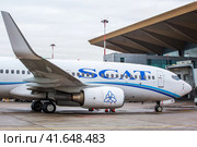 Пассажирский лайнер Boeing 737-700 авиакомпании "SCAT" (2023 год). Редакционное фото, фотограф Александр Тарасенков / Фотобанк Лори