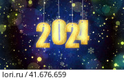 новый год 2024. Стоковое видео, видеограф Максим Камкин / Фотобанк Лори