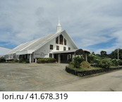Koror, Palau - July 3, 2017. Palau Seventh Day Adventist church. Церковь адвентистов седьмого дня в Короре, Палау. Редакционное фото, фотограф Александр Кузнецов / Фотобанк Лори