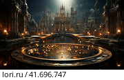 The scales of justice, futuristic rendition,    Generative AI. Стоковое AI-изображение, AI-художник Анна Кривицкая / Фотобанк Лори