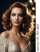luxury female portrait. Стоковое AI-изображение, AI-художник Lekcej / Фотобанк Лори