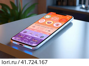 Easily Monitor Home Security System Notifications with a Smartphone Screenshot. Стоковое AI-изображение, AI-художник Юрий Поздников / Фотобанк Лори