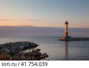 Lighthouse Vuohensalo on Lake Ladoga (2023 год). Стоковое фото, фотограф Юлия Бабкина / Фотобанк Лори