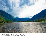 Река Чулышман. Горный Алтай. Стоковое фото, фотограф Макаров Алексей / Фотобанк Лори