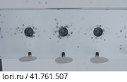 Renewable targets for biathlon shooting. Mechanism simultaneously opens all the holes. Winter sports. Стоковое видео, видеограф Светлана Ельцова / Фотобанк Лори