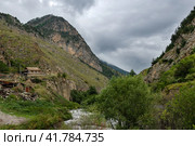Река Фиагдон, у подножья горы Кариу-хох. Село Дзивгис. Алагирский район. Северная Осетия. Россия (2023 год). Стоковое фото, фотограф Pukhov K / Фотобанк Лори