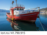In Search of Fish: Fishing Boat on the High Seas. Стоковое AI-изображение, AI-художник Юрий Поздников / Фотобанк Лори
