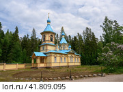 The Church of the Assumption of the Blessed Virgin Mary in the Gethsemane Skete on the island of Valaam in Karelia (2023 год). Стоковое фото, фотограф Сергей Фролов / Фотобанк Лори