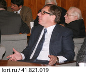 Конференция по экономическому развитию России в Институте Гайдара. Участие приняли политики, экономисты, эксперты, банкиры, бизнесмены. Егор гайдар, Анатолий Чубайс, Петр Авен, Андрей Нечаев (2008 год). Стоковое фото, фотограф Александр С. Курбатов / Фотобанк Лори
